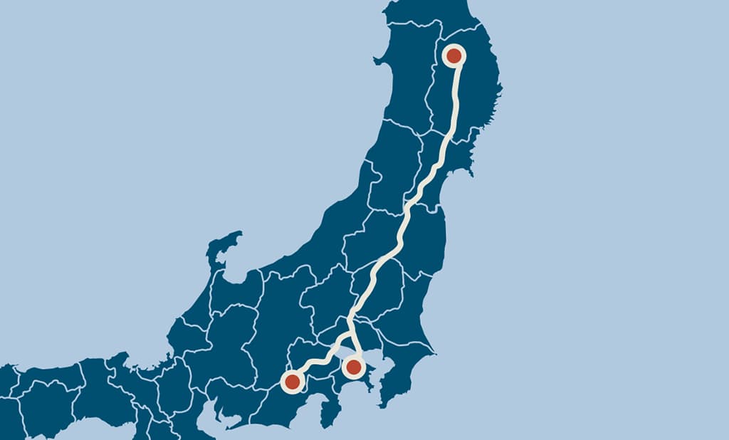 Japan route map