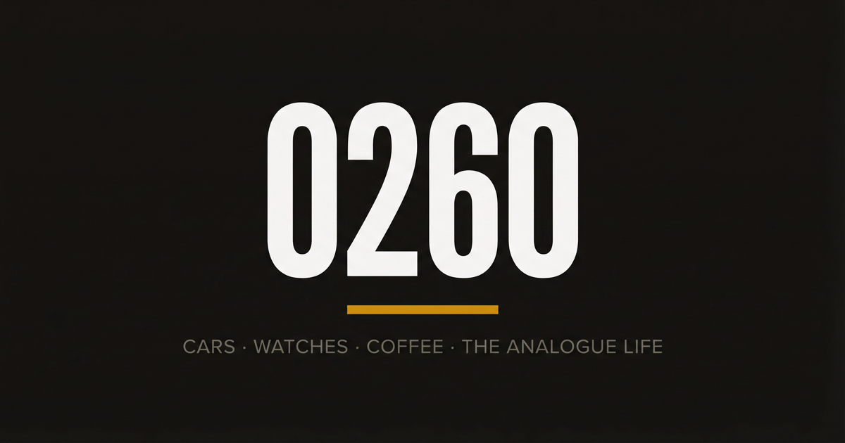 0260 | Cars, Watches, Coffee & the Analogue Life